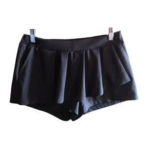 Fabletics Womens Layered Skirt Shorts Black Size XS